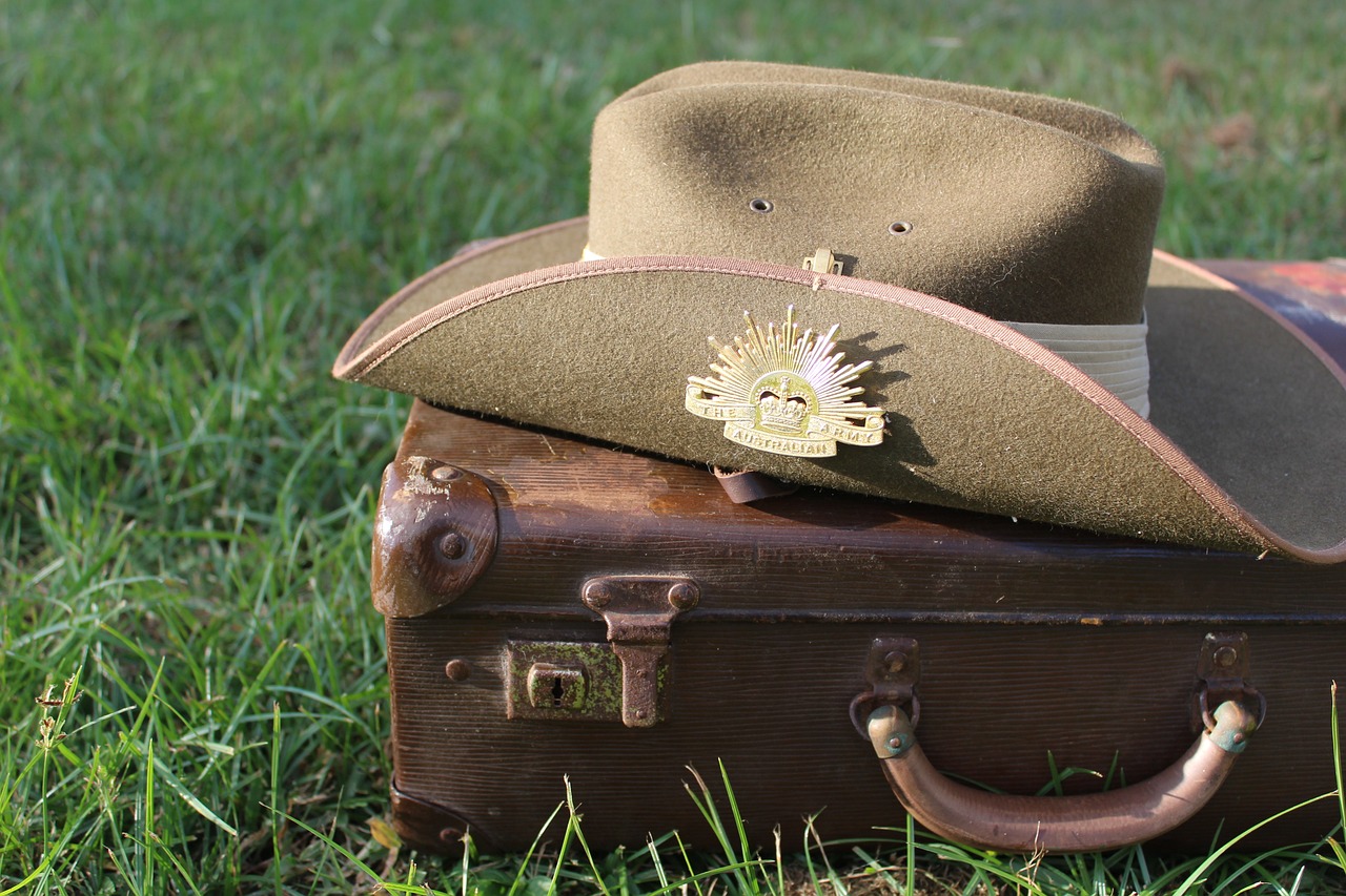 australia, army, anzac, memorial, military, khaki, hat, soldier, remembrance, serve, deployment, deploy, travel, suitcase, ww1, world war 1, wwi, world war i, first world war, world war one, anzac, anzac, anzac, anzac, anzac